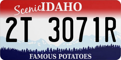 ID license plate 2T3071R