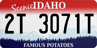 ID license plate 2T3071T