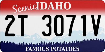 ID license plate 2T3071V