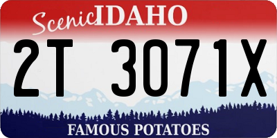 ID license plate 2T3071X