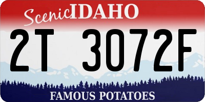 ID license plate 2T3072F