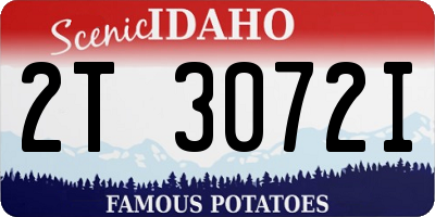 ID license plate 2T3072I