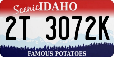 ID license plate 2T3072K
