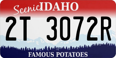 ID license plate 2T3072R