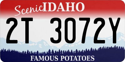ID license plate 2T3072Y