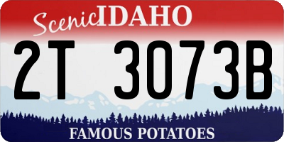 ID license plate 2T3073B