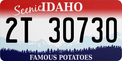 ID license plate 2T3073O