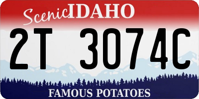 ID license plate 2T3074C