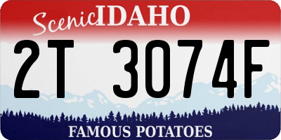 ID license plate 2T3074F