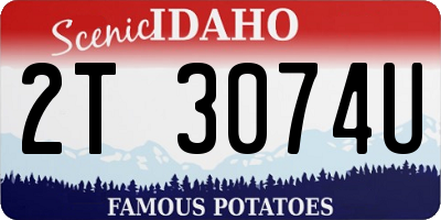 ID license plate 2T3074U