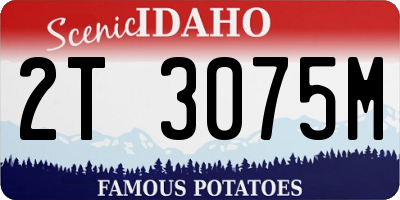 ID license plate 2T3075M