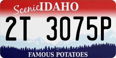 ID license plate 2T3075P