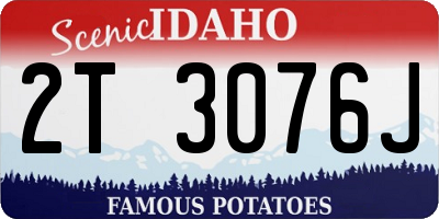 ID license plate 2T3076J