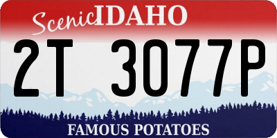ID license plate 2T3077P