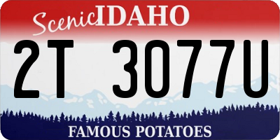 ID license plate 2T3077U