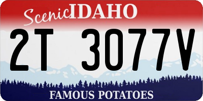 ID license plate 2T3077V