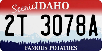 ID license plate 2T3078A