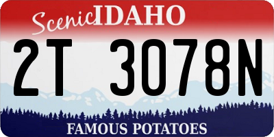 ID license plate 2T3078N