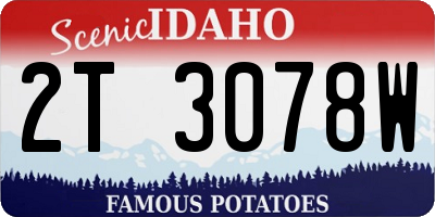 ID license plate 2T3078W