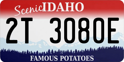ID license plate 2T3080E