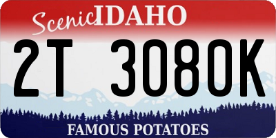 ID license plate 2T3080K
