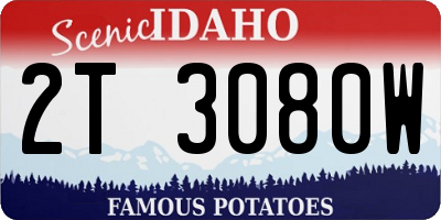 ID license plate 2T3080W