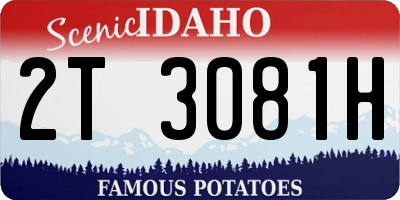 ID license plate 2T3081H
