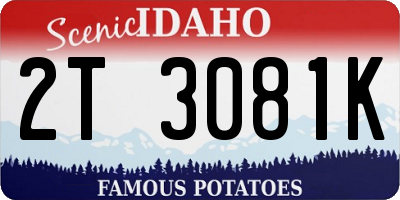 ID license plate 2T3081K