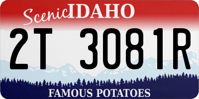 ID license plate 2T3081R