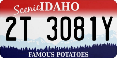 ID license plate 2T3081Y