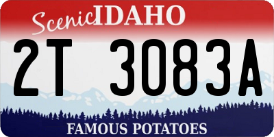 ID license plate 2T3083A