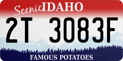 ID license plate 2T3083F