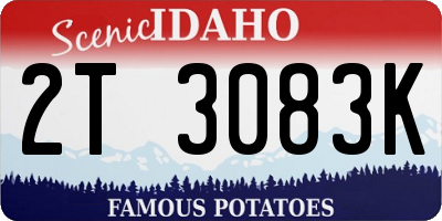 ID license plate 2T3083K