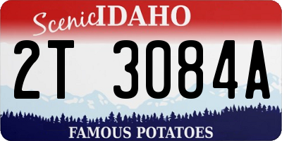ID license plate 2T3084A