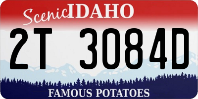 ID license plate 2T3084D
