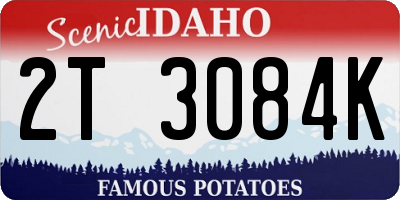 ID license plate 2T3084K