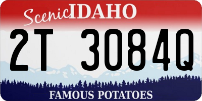 ID license plate 2T3084Q