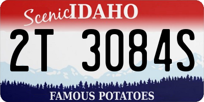 ID license plate 2T3084S