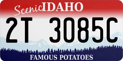 ID license plate 2T3085C