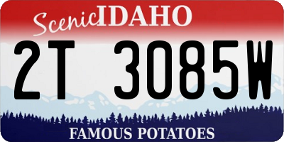 ID license plate 2T3085W