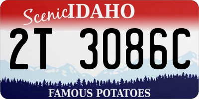 ID license plate 2T3086C