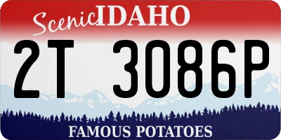 ID license plate 2T3086P