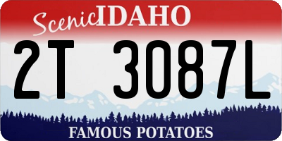 ID license plate 2T3087L