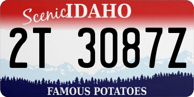 ID license plate 2T3087Z