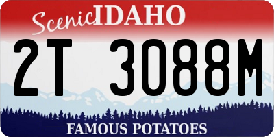 ID license plate 2T3088M