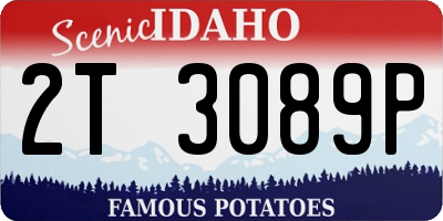 ID license plate 2T3089P