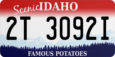 ID license plate 2T3092I