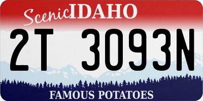 ID license plate 2T3093N