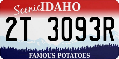 ID license plate 2T3093R