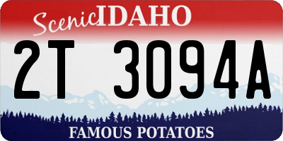 ID license plate 2T3094A